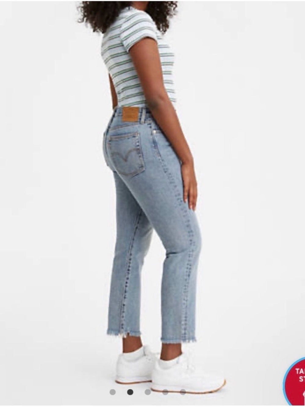 Levi’s wedgie High-Rise Straight Crop Jeans in Light Blue